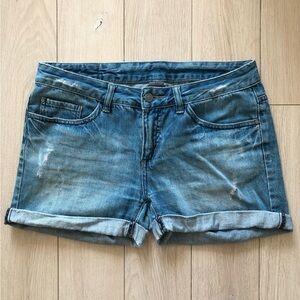 Vero Moda Jeans Rolled Up Hem Shorts Size 28